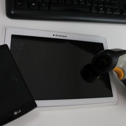 Handy, Tablet, Barcodescanner